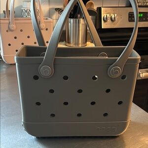 BOGG BAG Gray Perforated Tote with Rigid Design